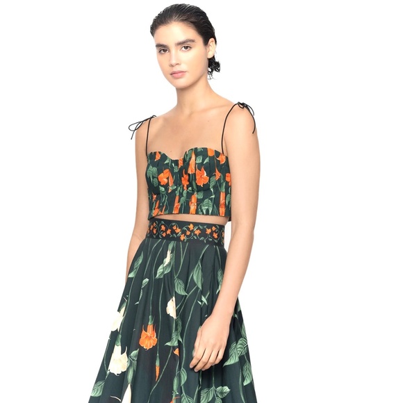 Agua by Agua Bendita Moringa Green Sabanero Nocturno' Crop Top - Picture 4 of 12